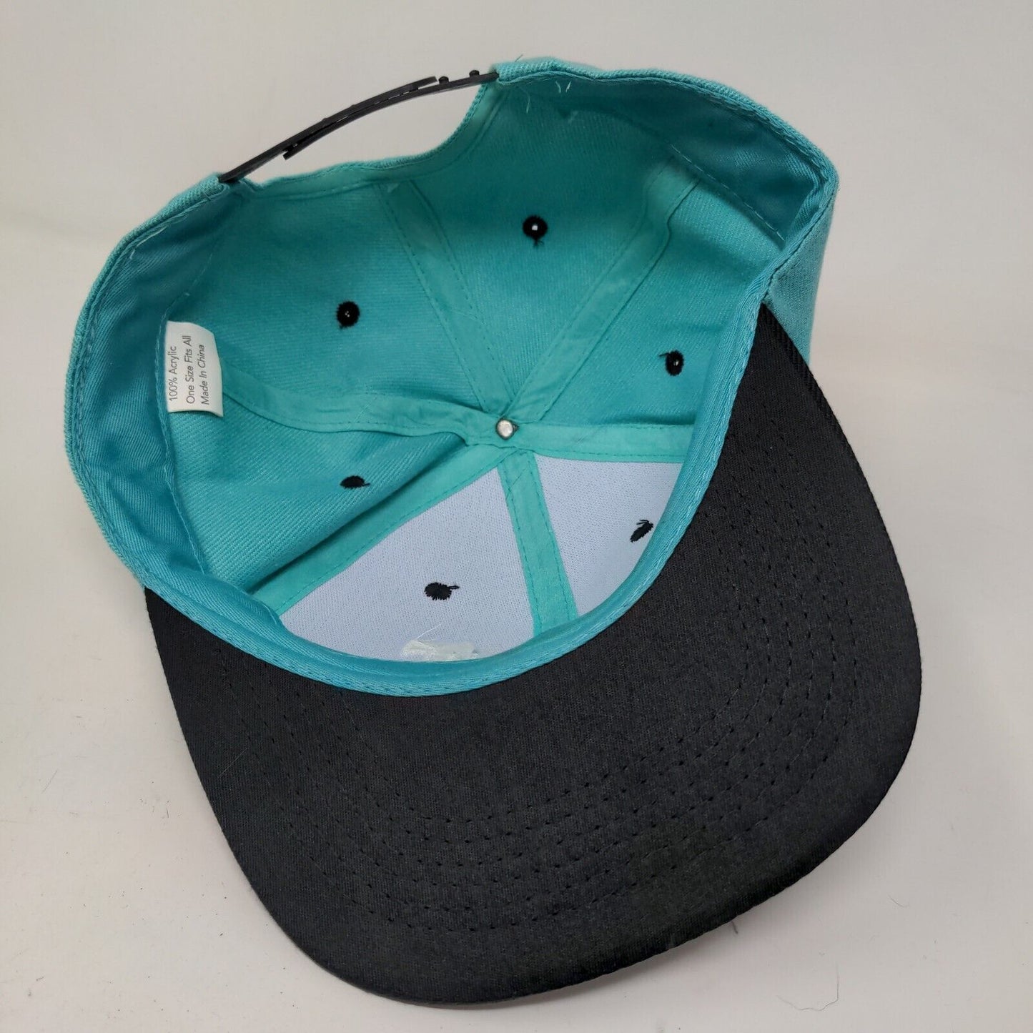 Unbranded Men's Snapback Hat Blue Black Flat Bill OSFA Embroidered Choose Up
