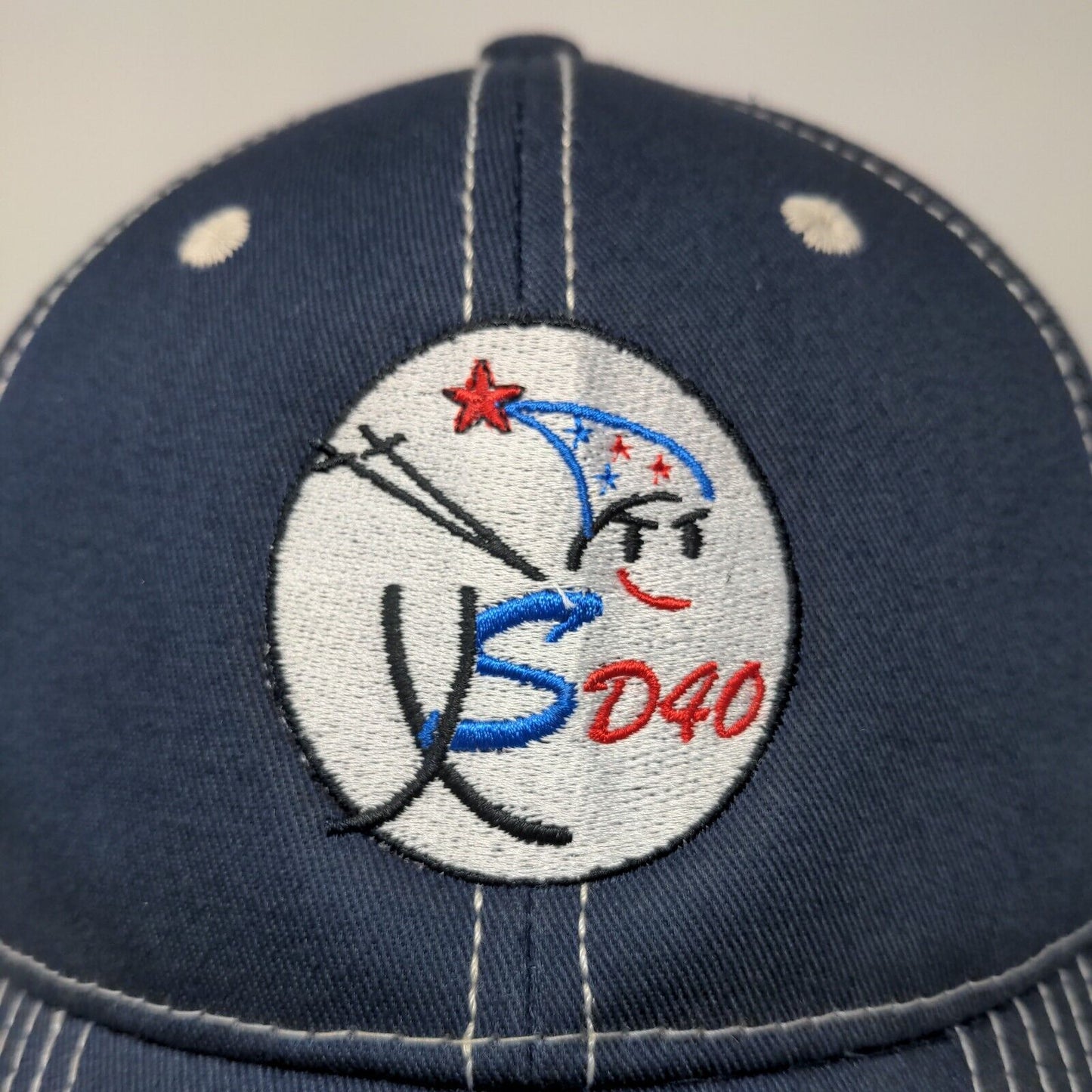 OC Sports Men's Strapback Hat Blue Size Adult Embroidered Logo