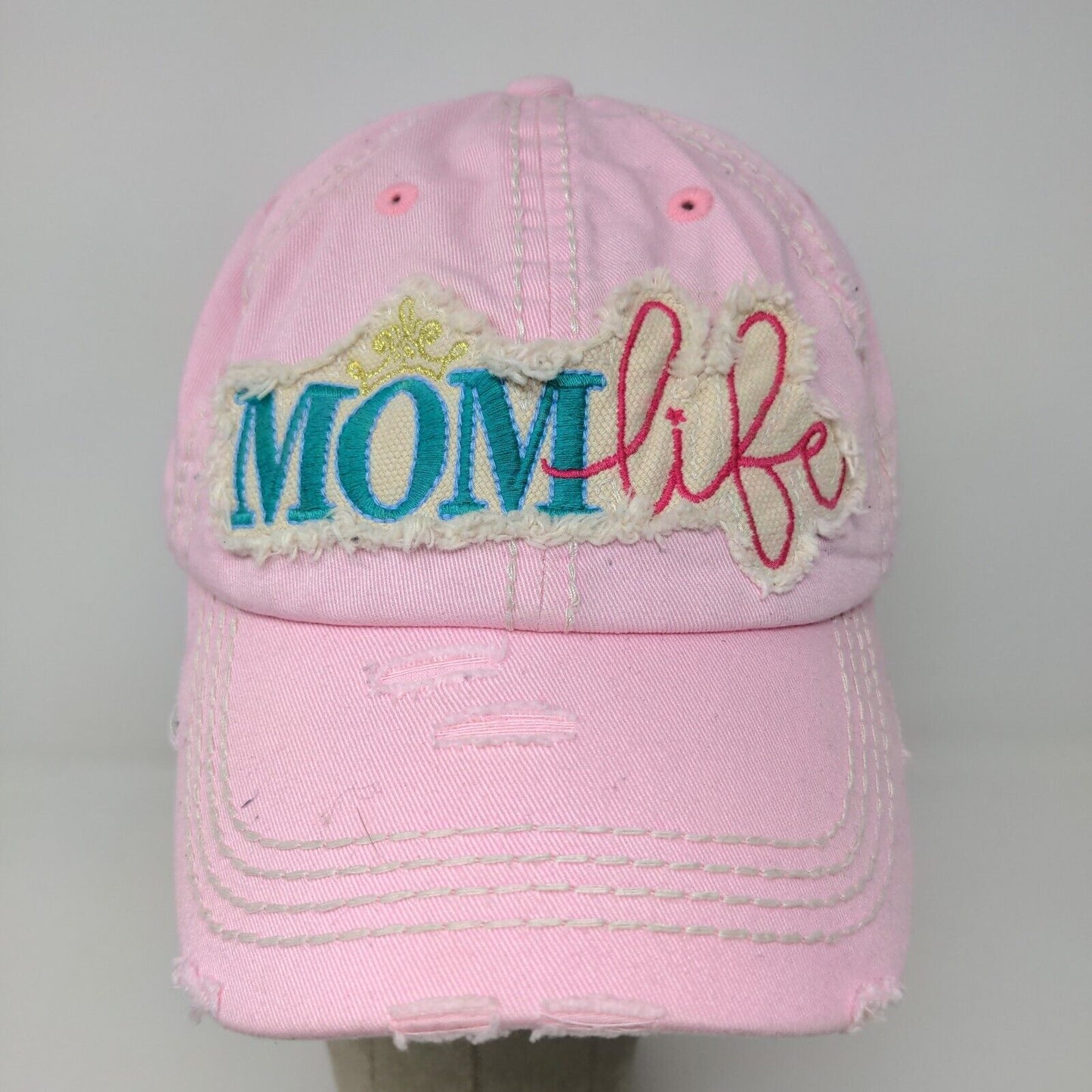 KBETHOS Women's Mom Life Strapback Hat Pink Adjustable Embroidered Logo