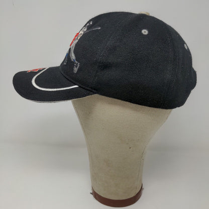 New York Strapback Baseball Hat Black Adjustable Embroidered Logo