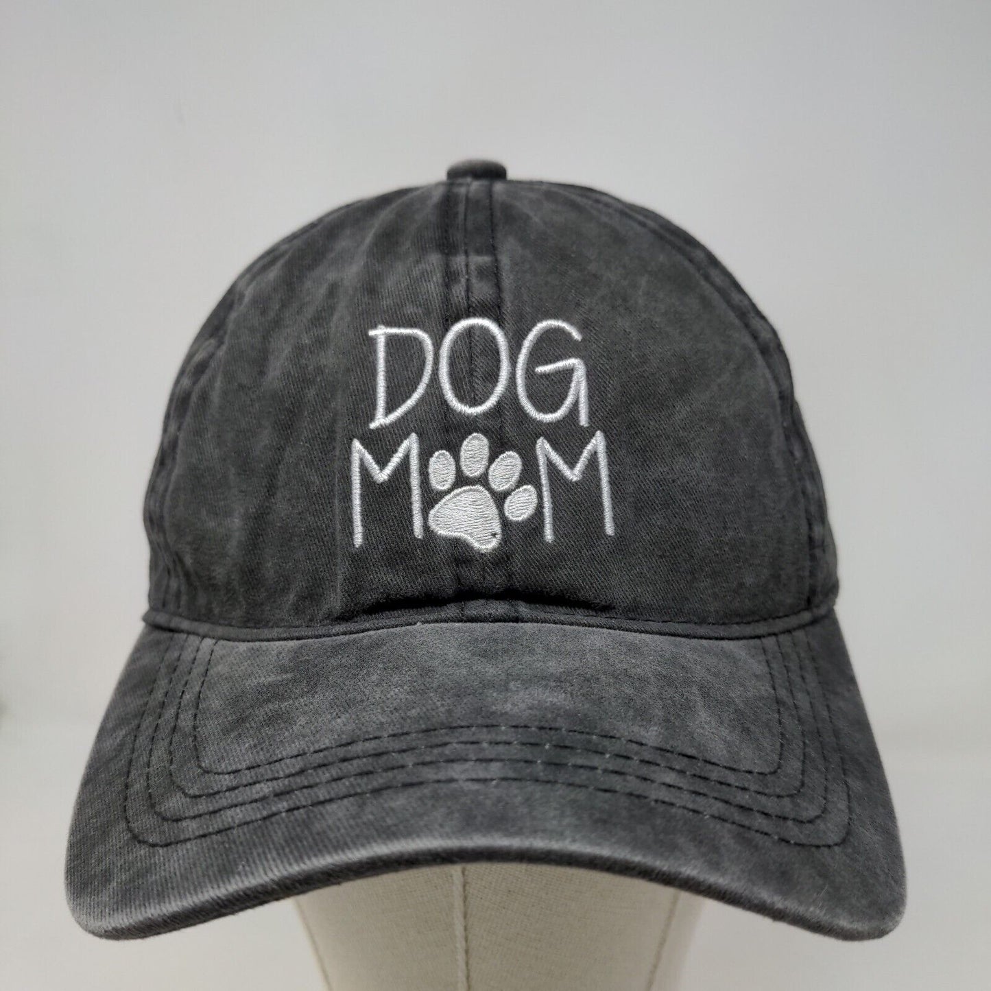 David & Young Women's Slideback Hat Gray OSFM Dog Mom Embroidered Logo