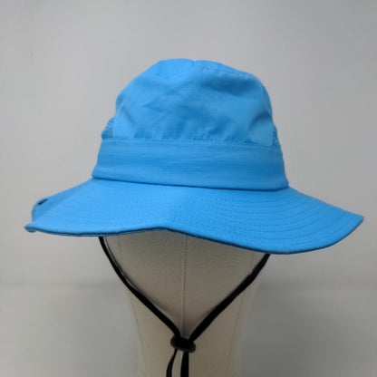 SunShade Men's Wide Brim Hat Blue Snapback Mesh 100% Polyester Drawstring