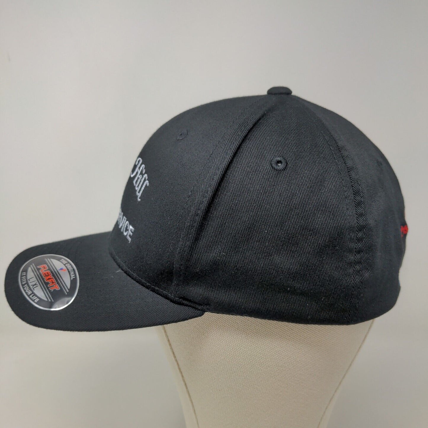 FlexFit Men's Fitted Hat Black Size L/XL Long Hill NAPA ASA AAA Auto Service Cap