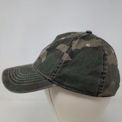 Unbranded Men's Strapback Hat Green Camo OSFM Blank Adjustable