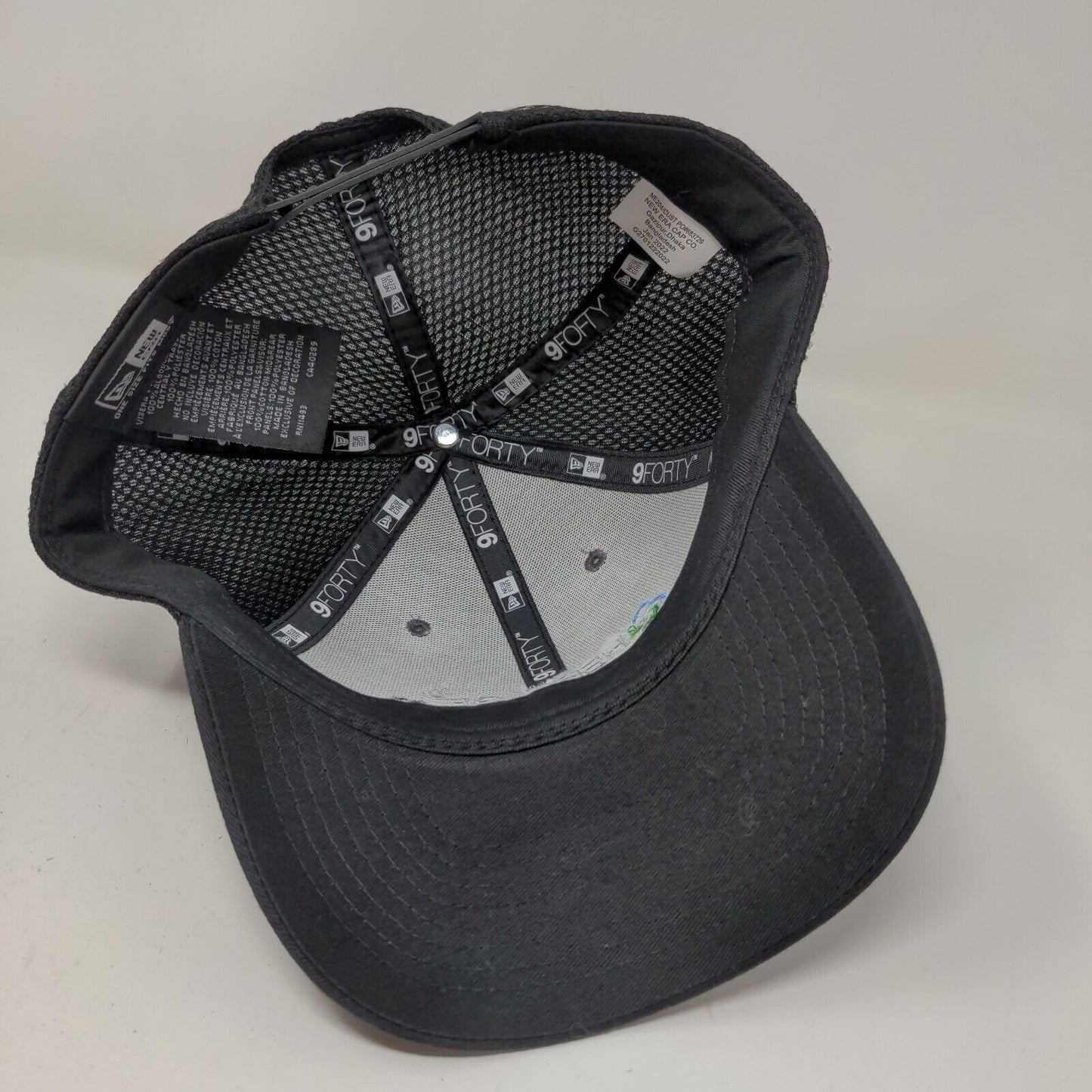 New Era Men's 9Forty Heritage Rail Division Snapback Mesh Back Hat Black OSFM