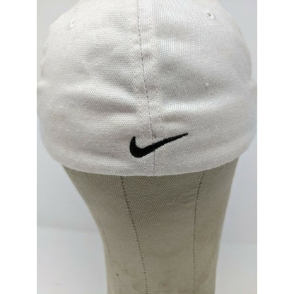 Nike Sportswear Fitted Hat OSFA White Black Swoosh Embroidered