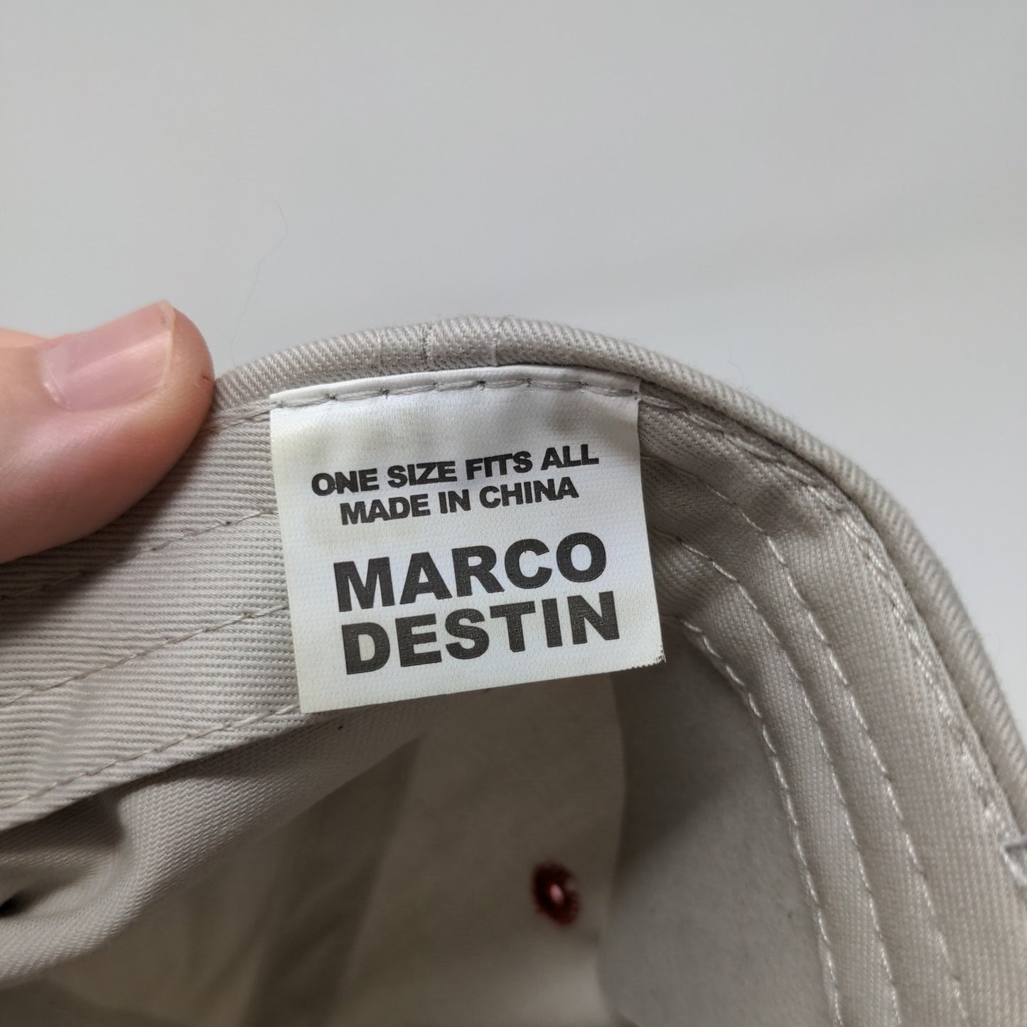 Marco Destin Panama City Beach Florida Strapback Hat OSFA Gray Embroidered