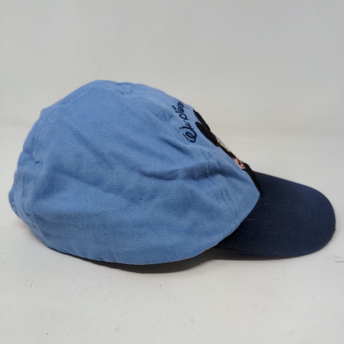 Walt Disney World Baby Boy's Hat Blue Stretchy Embroidered Mickey Mouse Logo