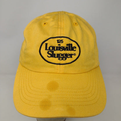 Louisville Slugger 125 Mens Strapback Hat Yellow Adjustable Embroidered Logo