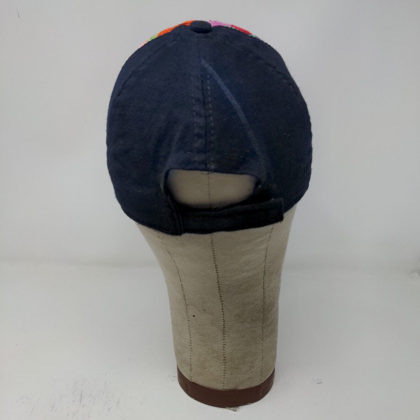 Unbranded Colorful Embroidered Strapback Hat Blue Adjustable Rainbow