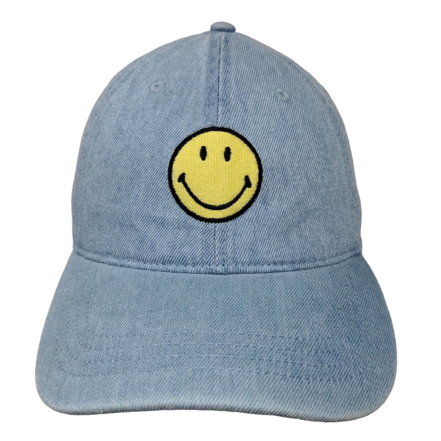 American Eagle Men's Slideback Hat Blue Size OS Embroidered Smiley Face Logo