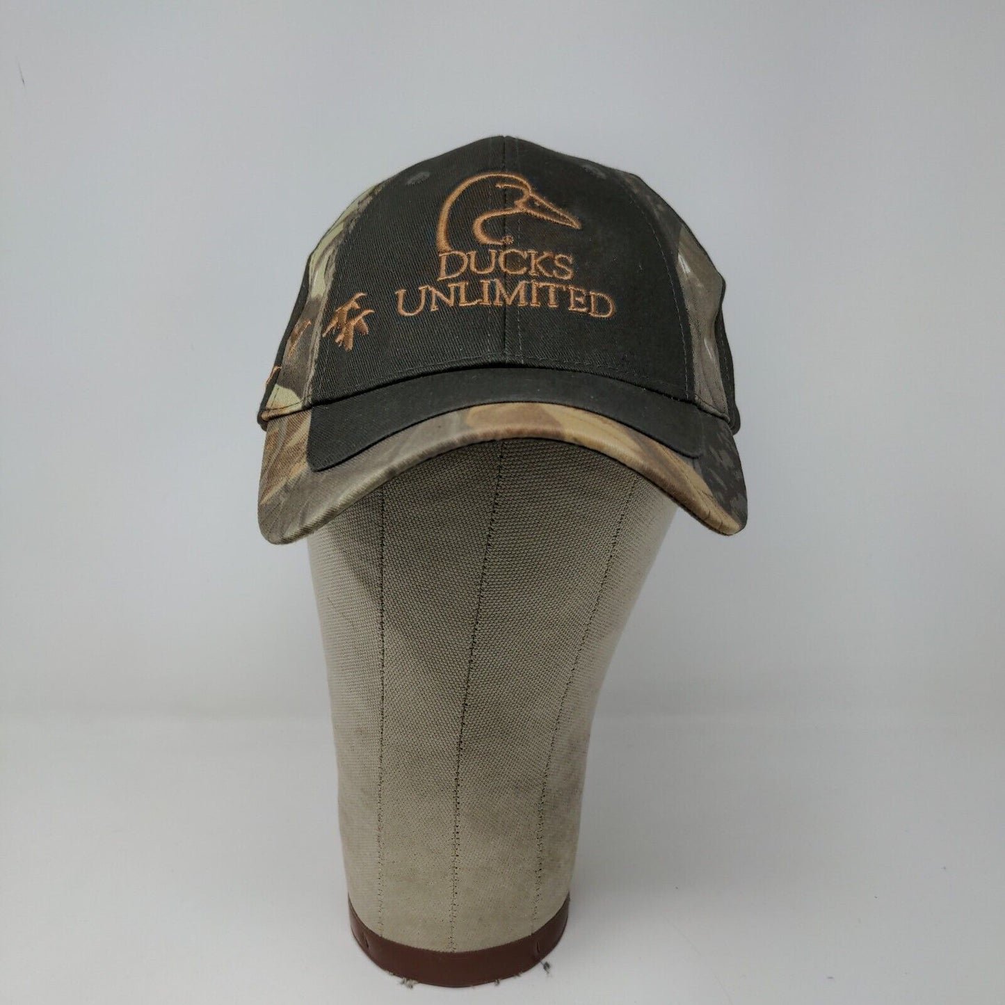 Camo Brown Ducks Unlimited Volunteer Adjustable Strapback Hat Cap Embroidered