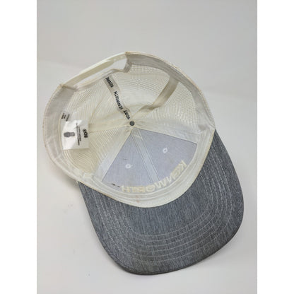 Kenworth Trucks Mesh Back Snapback Hat Embroidered Logo Gray & White