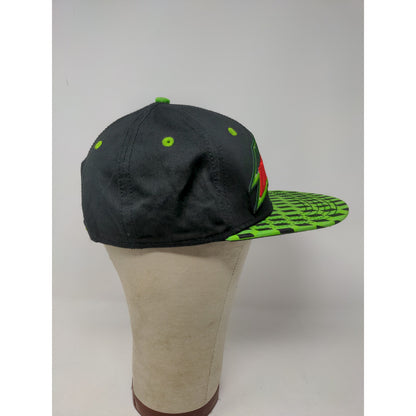 2016 MTN Mountain Dew Dew Snapback Flat Bill Hat Embroidered Logo Black & Green