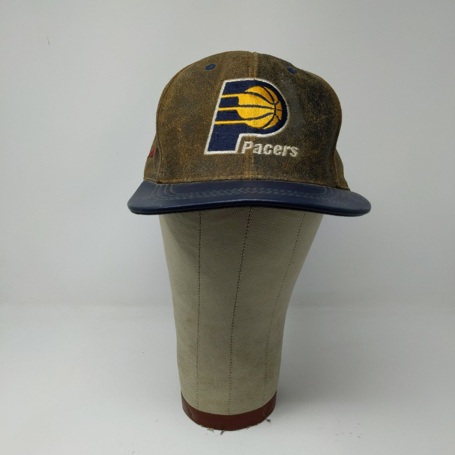 Vintage 90's 1996 NBA Indiana Pacers Snapback Hat Brown Embroidered