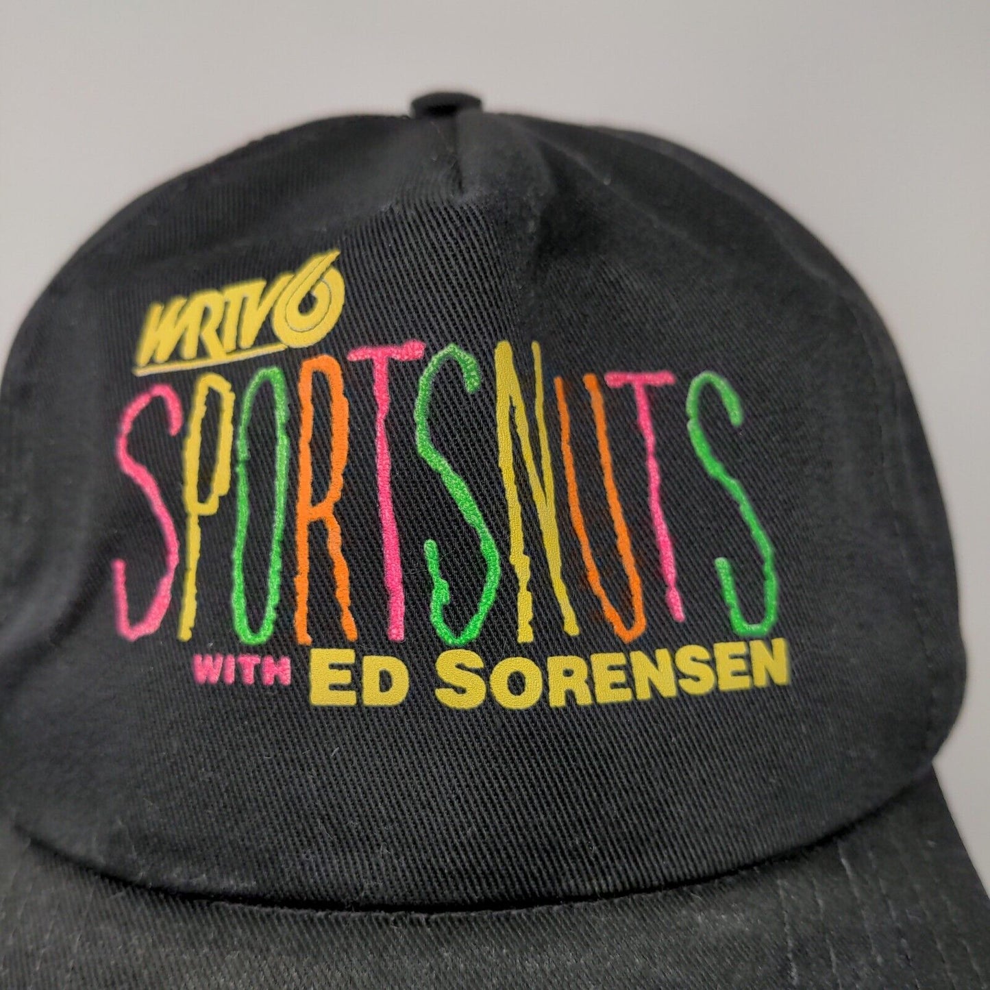 WRTV6 Mens Vintage Sportsnuts With Ed Sorensen Hat Black Adjustable Snapback