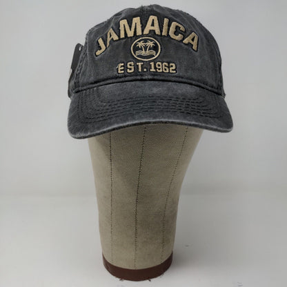 Lifestyle Jamaica Strapback Hat Gray Embroidered Logo Cotton Adjustable W/Tags