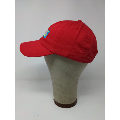Justice Embroidered Logo Slideback Hat Red 100% Cotton Logo Colorful