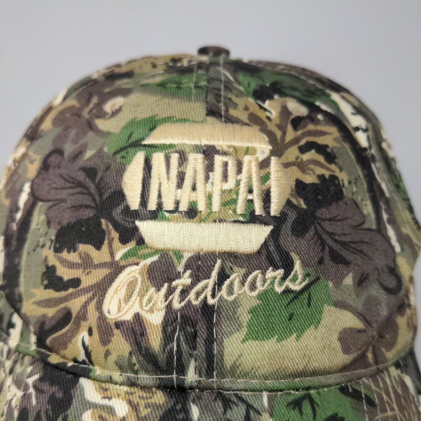 NAPA Outdoors Men's Camo Hat Strapback Brown Green OSFM Embroidered Logo