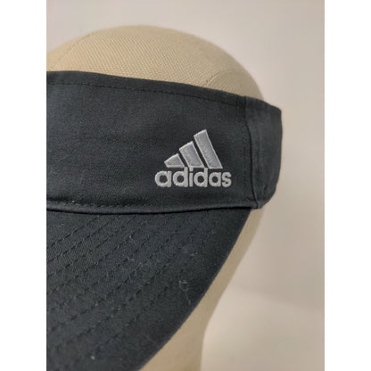 Womens Adidas Climalite Strapback Sun Visor Black Embroidered Logo