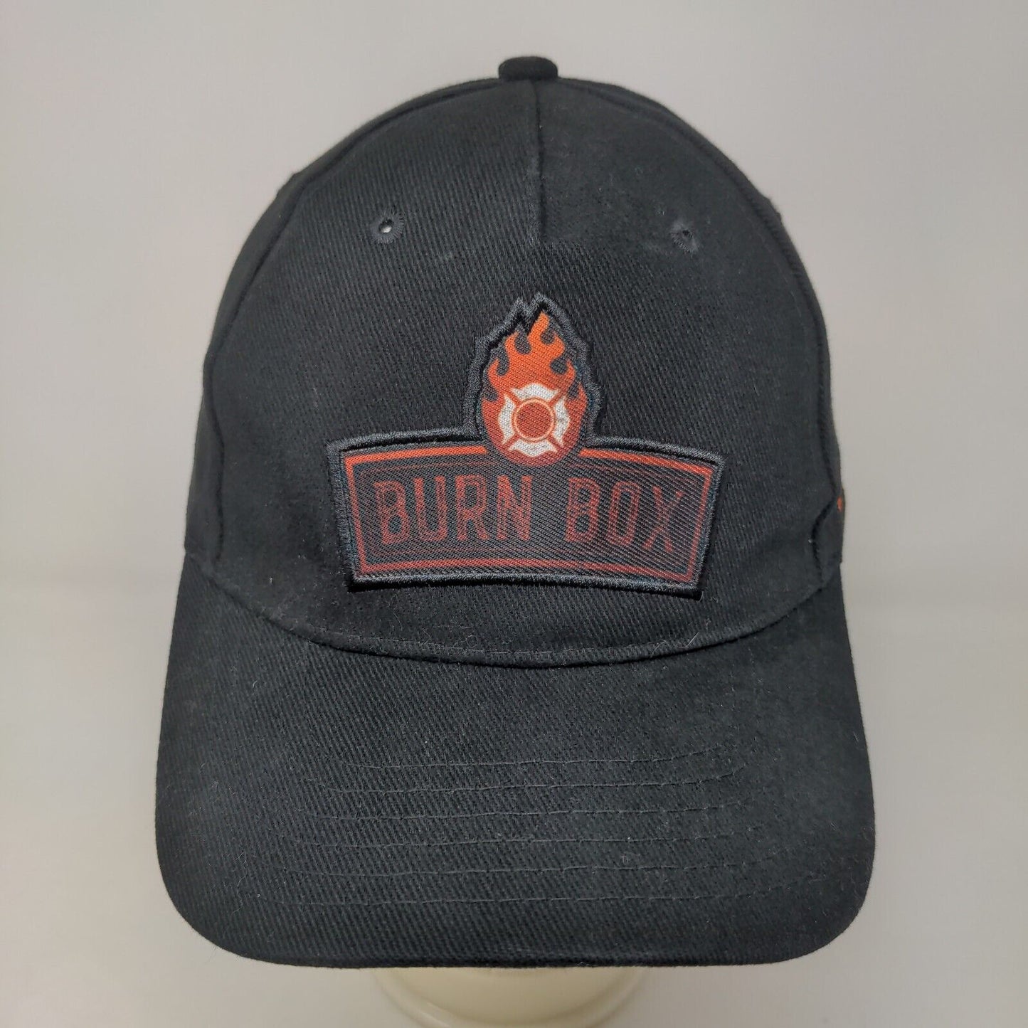 Burn Box Men's Double Snapback Hat Black OSFM 100% Cotton Embroidered Logo
