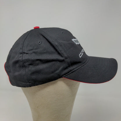 Corvette Men's Slideback Hat Black Embroidered Logo 100% Cotton