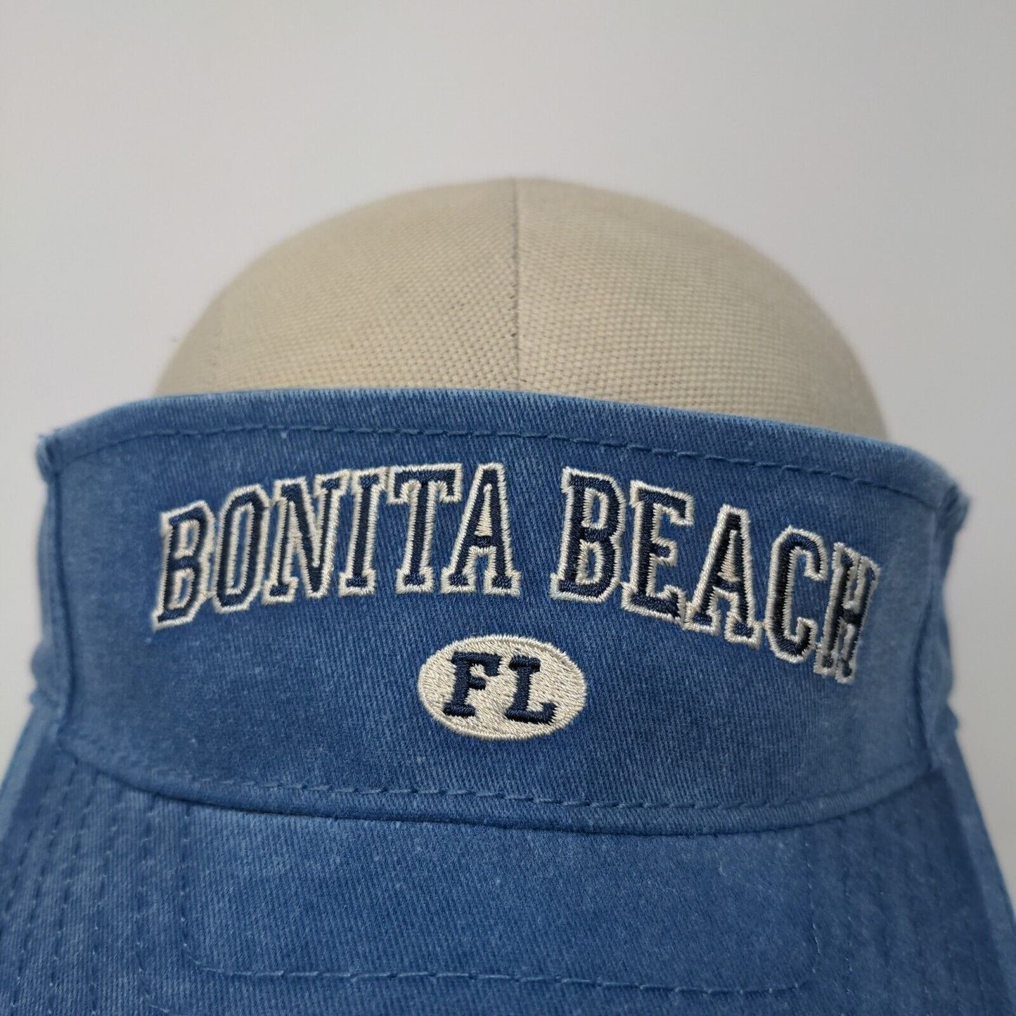 Triangle Sport Men's Strapback Sun Visor Hat Cap Blue OSFM Bonita Beach FL