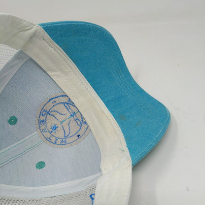 Alvin's Island Destin Florida Snapback Hat Blue Adjustable Mesh Back