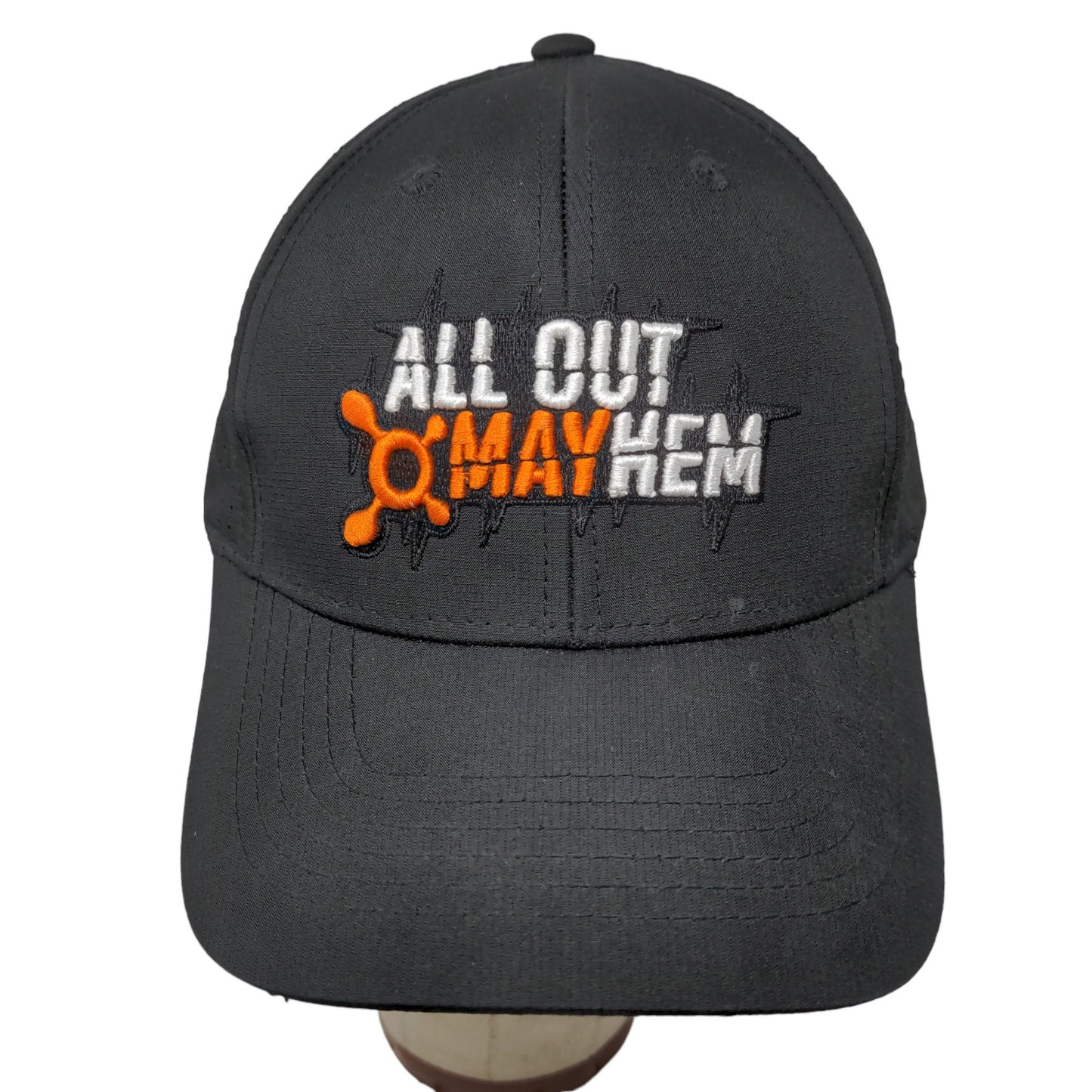 All Out Mayhem Men's Strapback Hat Black Adjustable Embroidered Logo