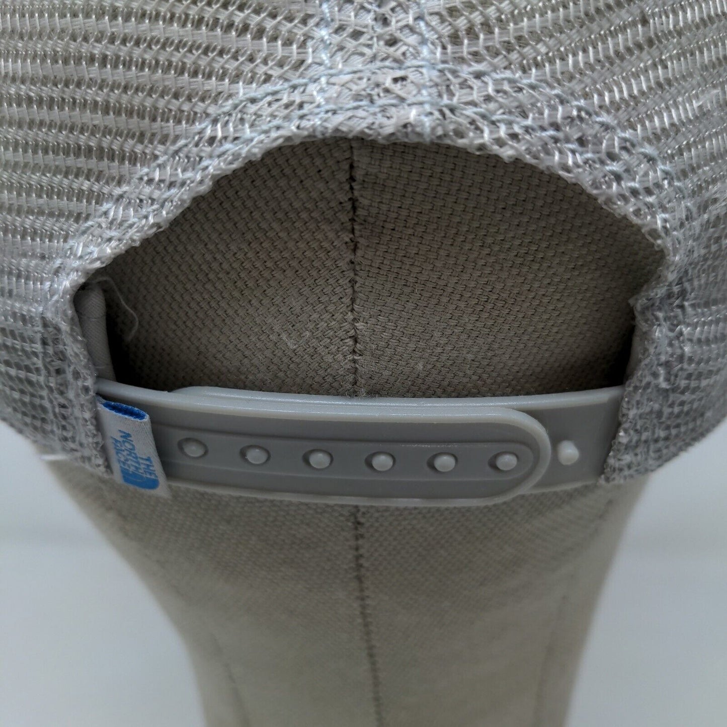 The North Face Men's Snapback Mesh Back Hat Tan Gray Patch Logo