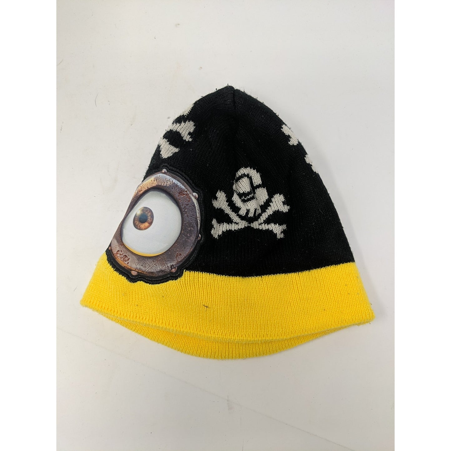 Kids Illumination Entertainment Minions Pirate Beanie Yellow & Black Hat