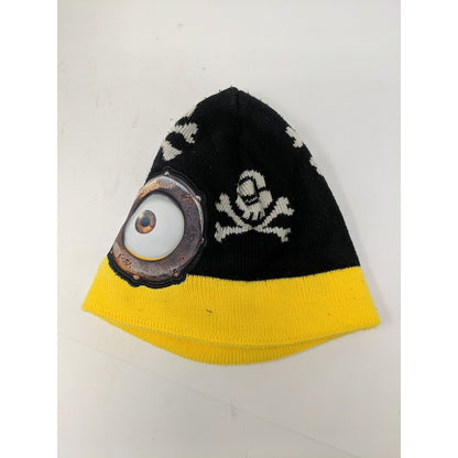 Kids Illumination Entertainment Minions Pirate Beanie Yellow & Black Hat