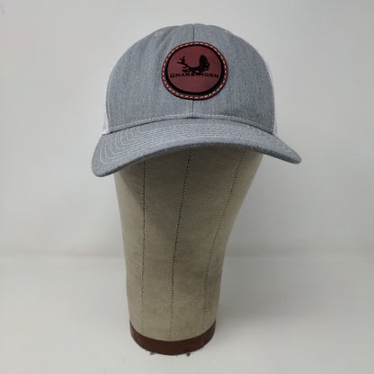 Richardson Mens Gnarlhorn Snapback Mesh Back Hat White Gray Adjustable