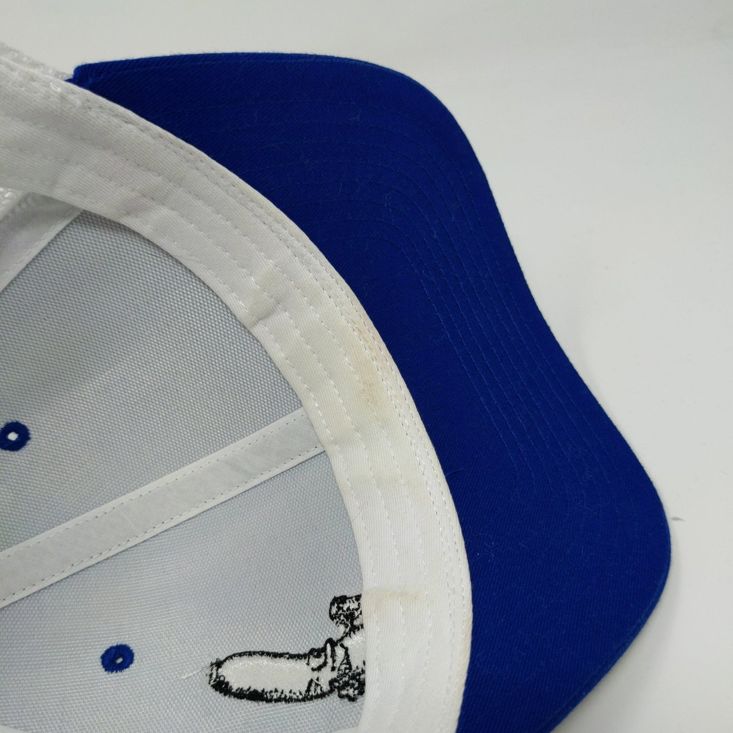 Richardson Style 112 Meshback Snapback Hat Embroidered Drunk Sausage Blue White