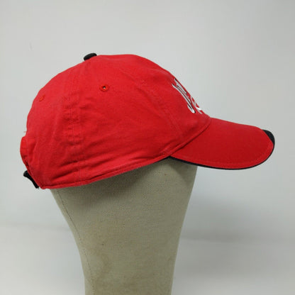 Stylemaster Strapback Hat Jim Beam Racing Red Black OSFA Embroidered Logo #7