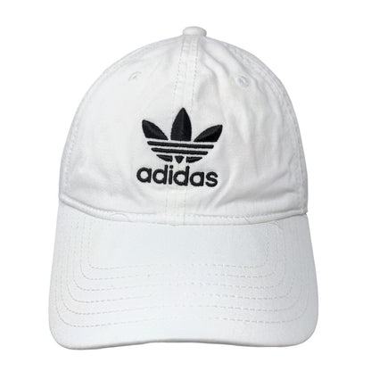 Adidas Men's Slideback Hat White OSFM Embroidered Trefoil Logo Cotton