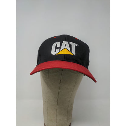 Caterpillar CAT Snapback Hat OSFA Black & Red Embroidered Logo