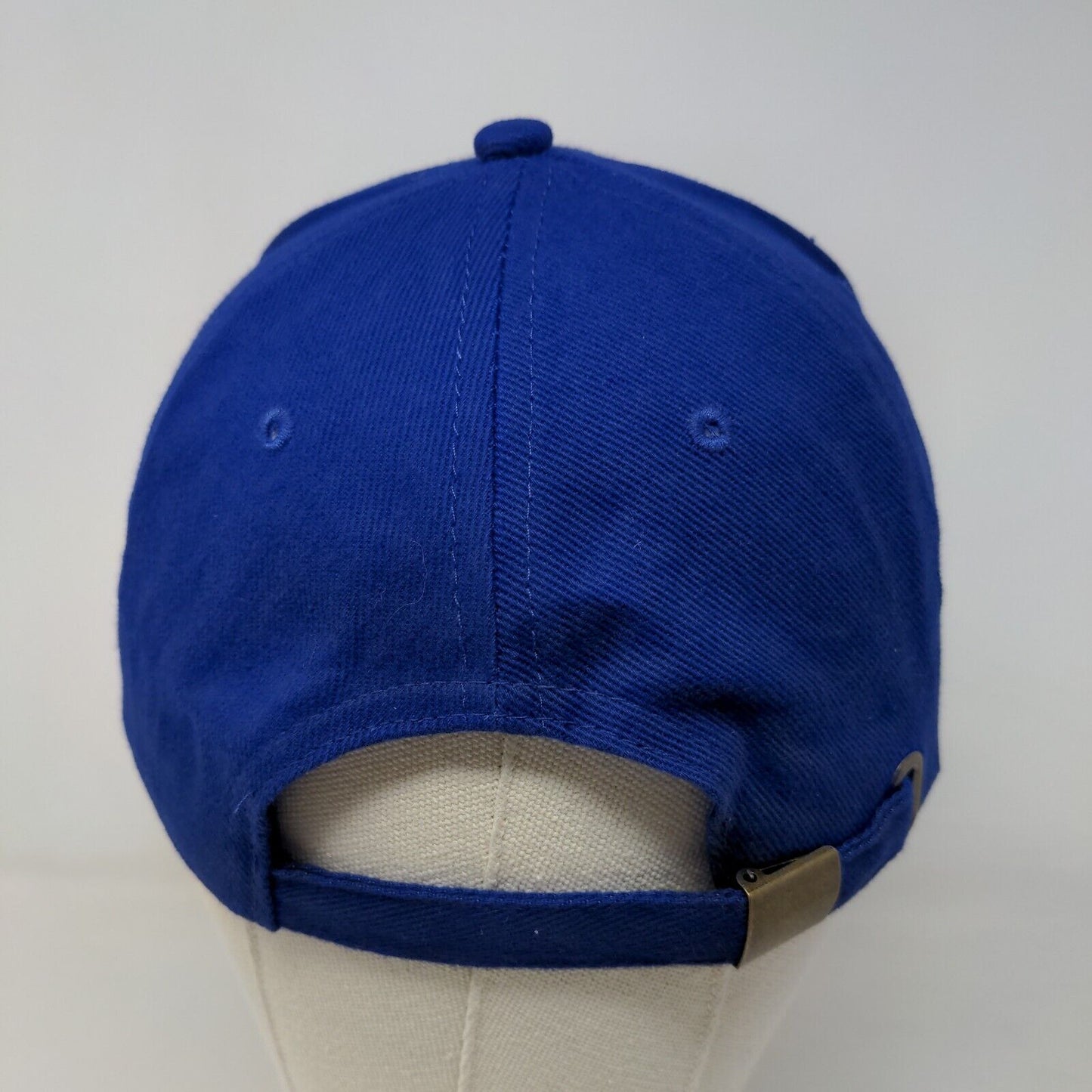 Pilgrimages.com Men's Slideback Hat Blue Adjustable Graphic Logo Catholic