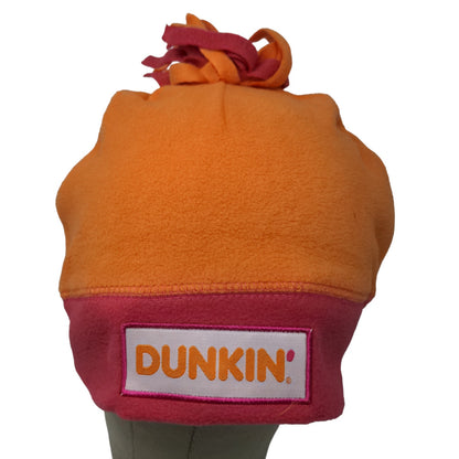 Dunkin' Donuts Men's Beanie Hat Orange Pink Embroidered Logo Thanksgiving Day