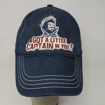 Captain Morgan Rum Mens Hat Blue OSFA Strapback Captain in You Embroidered Logo