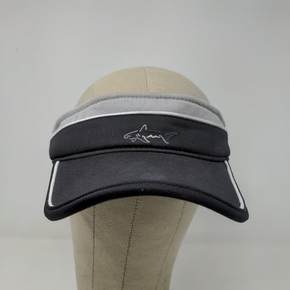 Greg Norman Men's Slideback Sun Visor Cap Hat black OSFA Embroidered Shark Logo