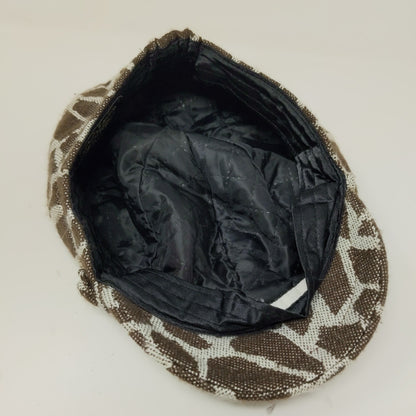 Angela & William Cheetah Print Pattern Hat Brown White OSFA Logo