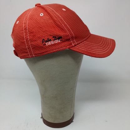 Ahead Mens Classic Cut DMG Strapback Hat Red Adjustable Embroidered Logo