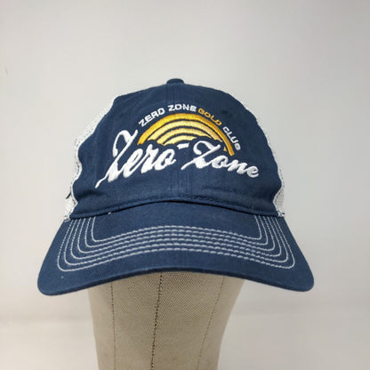 District Men's Zero Zone Gold Club Strapback Mesh Back Hat Blue White Gatorade