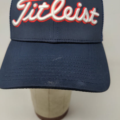 Titleist Golf Mens Slideback Mesh Back Hat Blue Embroidered Logo