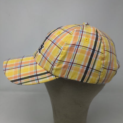 Ahead Extreme Mens State Dock Strapback Hat Adjustable Yellow Plaid