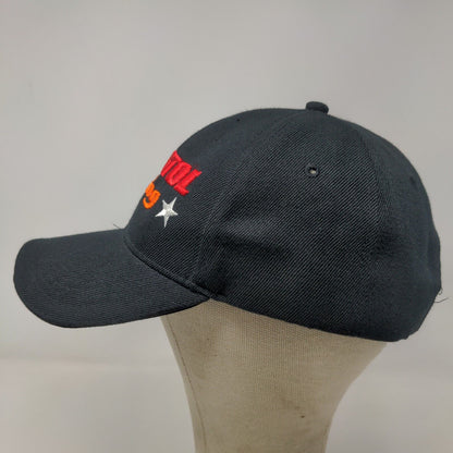 Bristol Racing Men's Strapback Hat Black Embroidered Logo Wool Acrylic Blend