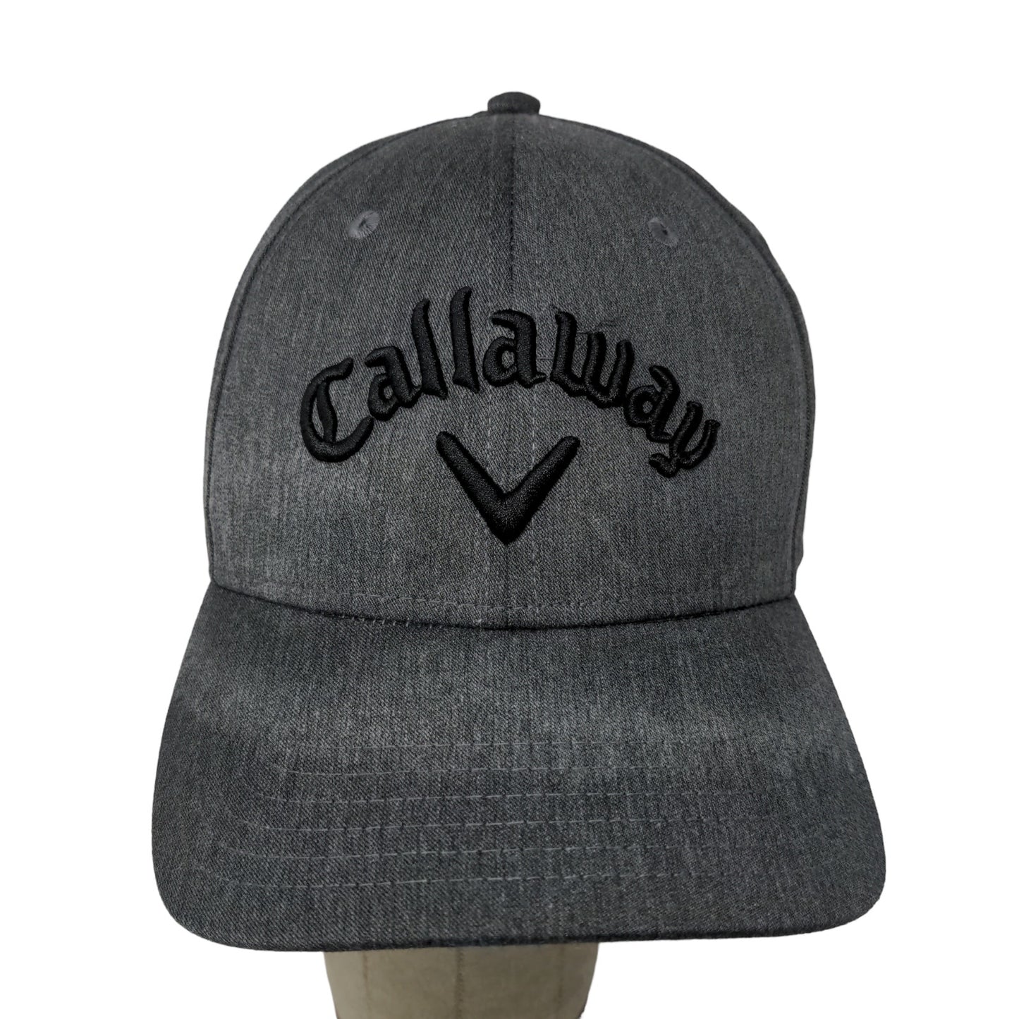 Callaway Golf Snapback Hat Gray Adjustable Polyester Spell Out Logo Embroidered