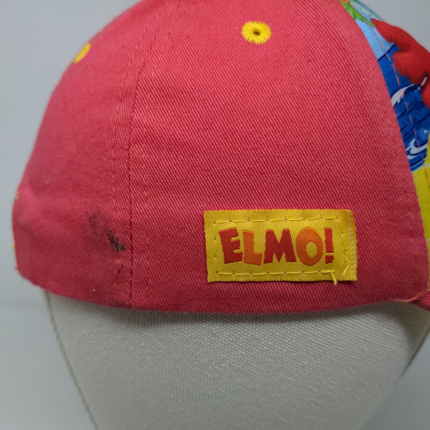 Sesame Street Boy's Snapback Hat Red 100% Cotton Elmo Vacation Graphic