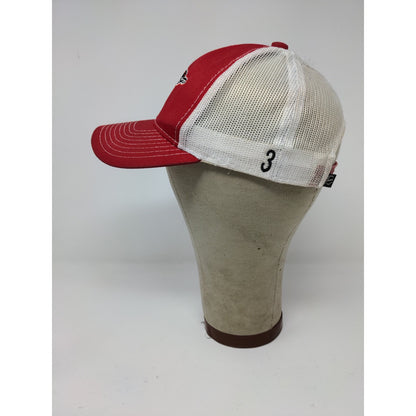 Youth Boys OC Platinum Snapback Mesh Back Hat Dragon Logo Red White Embroidered